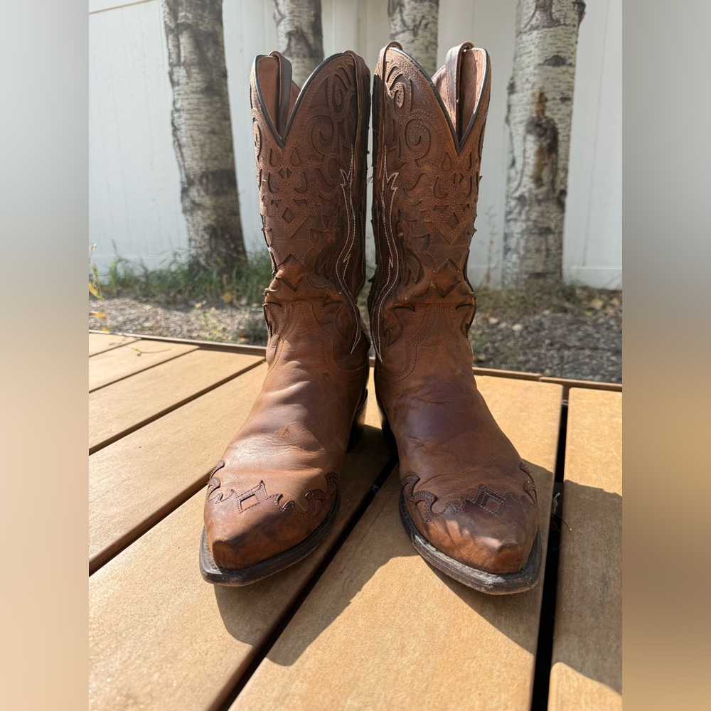 Dan Post Tan Leather Cowboy Boots
